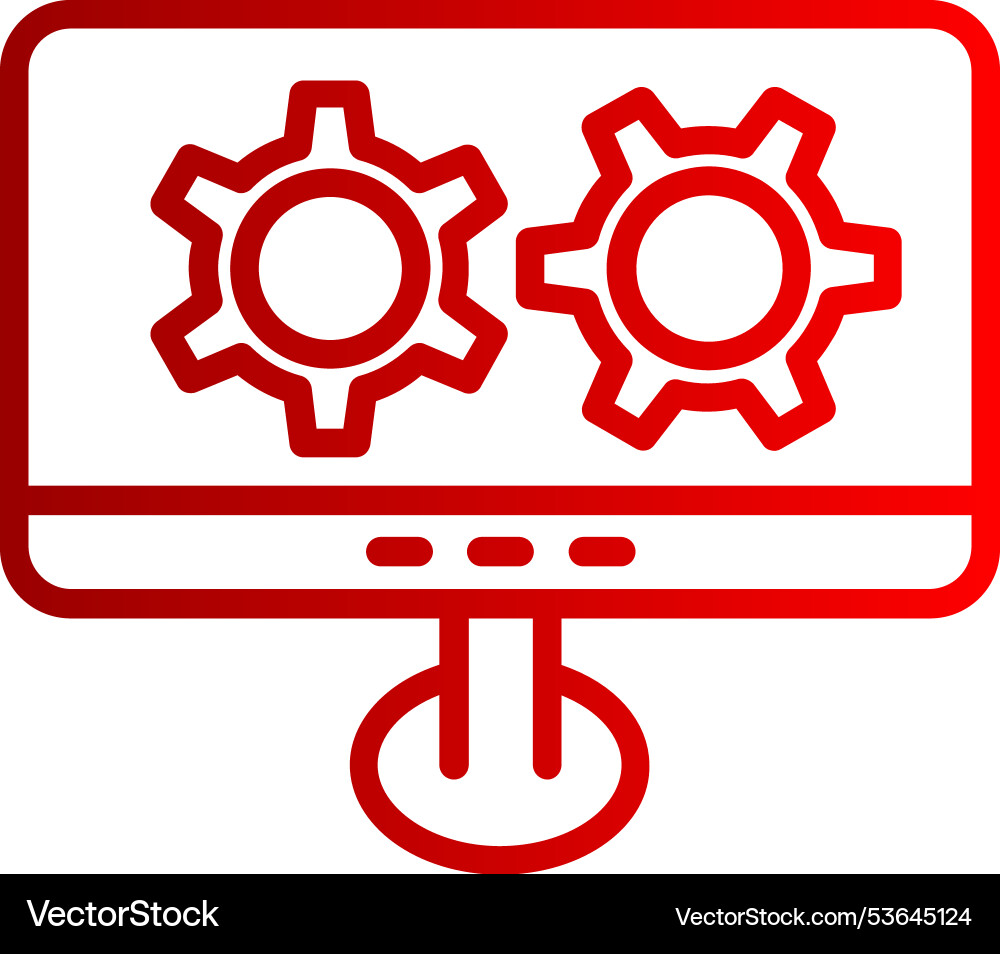 Configure line gradient icon Vector Image