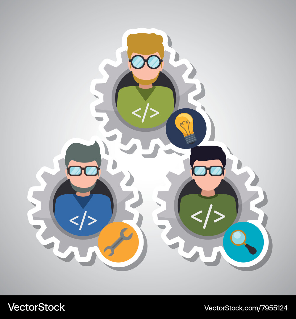 Development and software design vector image