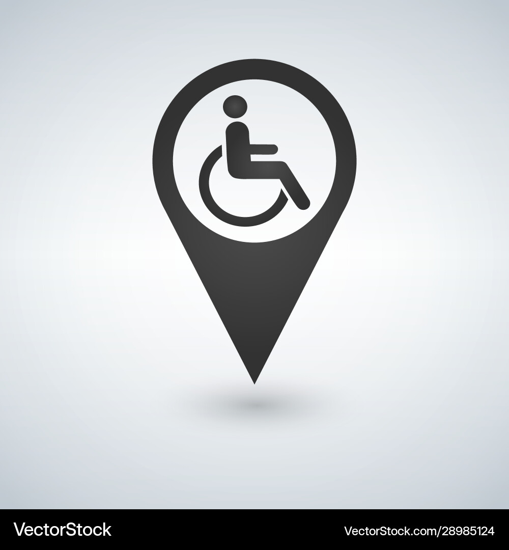 Disabled Access Sign Pointer vector image