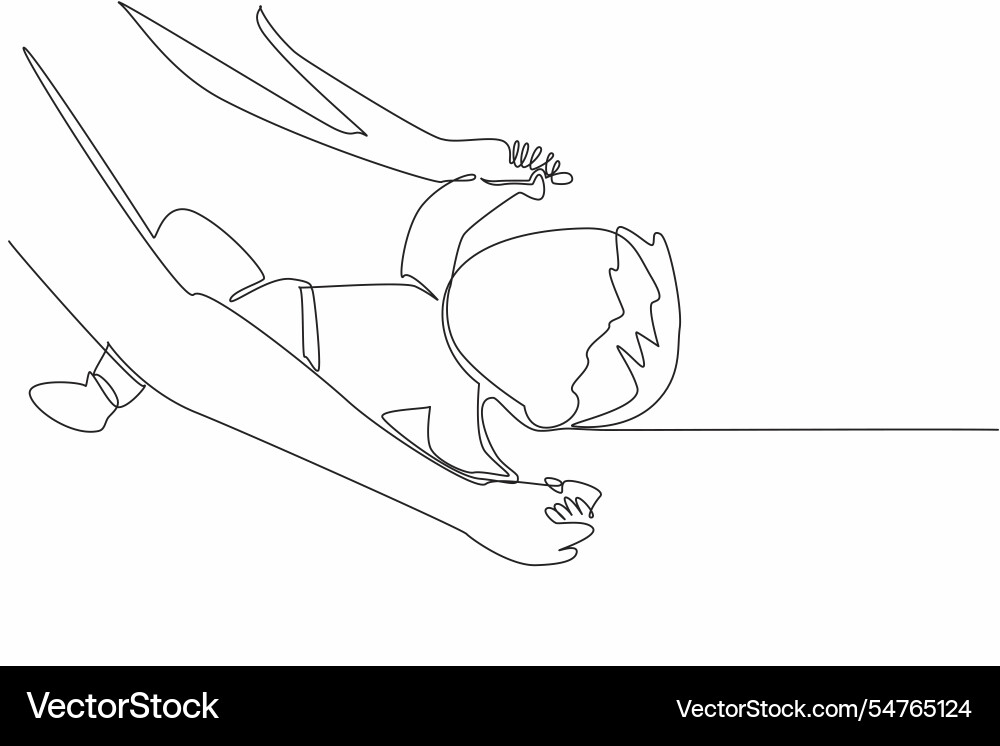 Einzelne eine Linie Zeichnung Hand des Babys angehoben Einzelne eine Linie Zeichnung Hand des Babys angehoben vektorbild