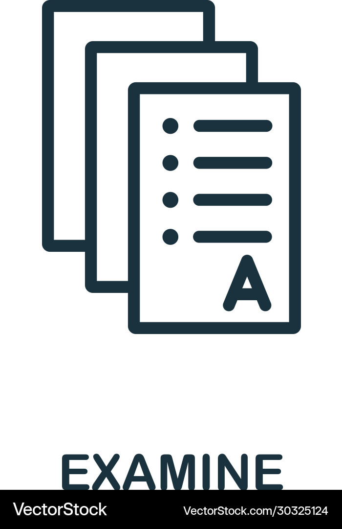 Examine icon simple element from audit collection Vector Image