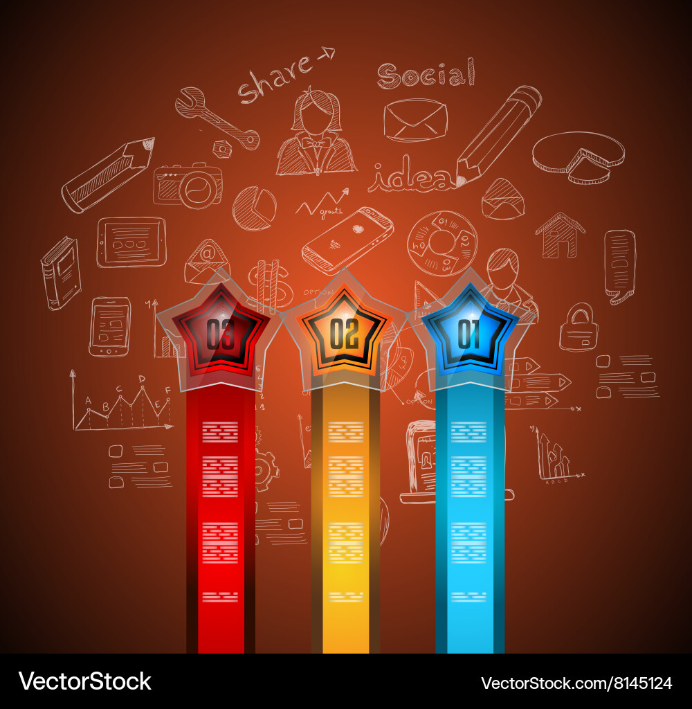 Infographics complex layout with option buttons vector image