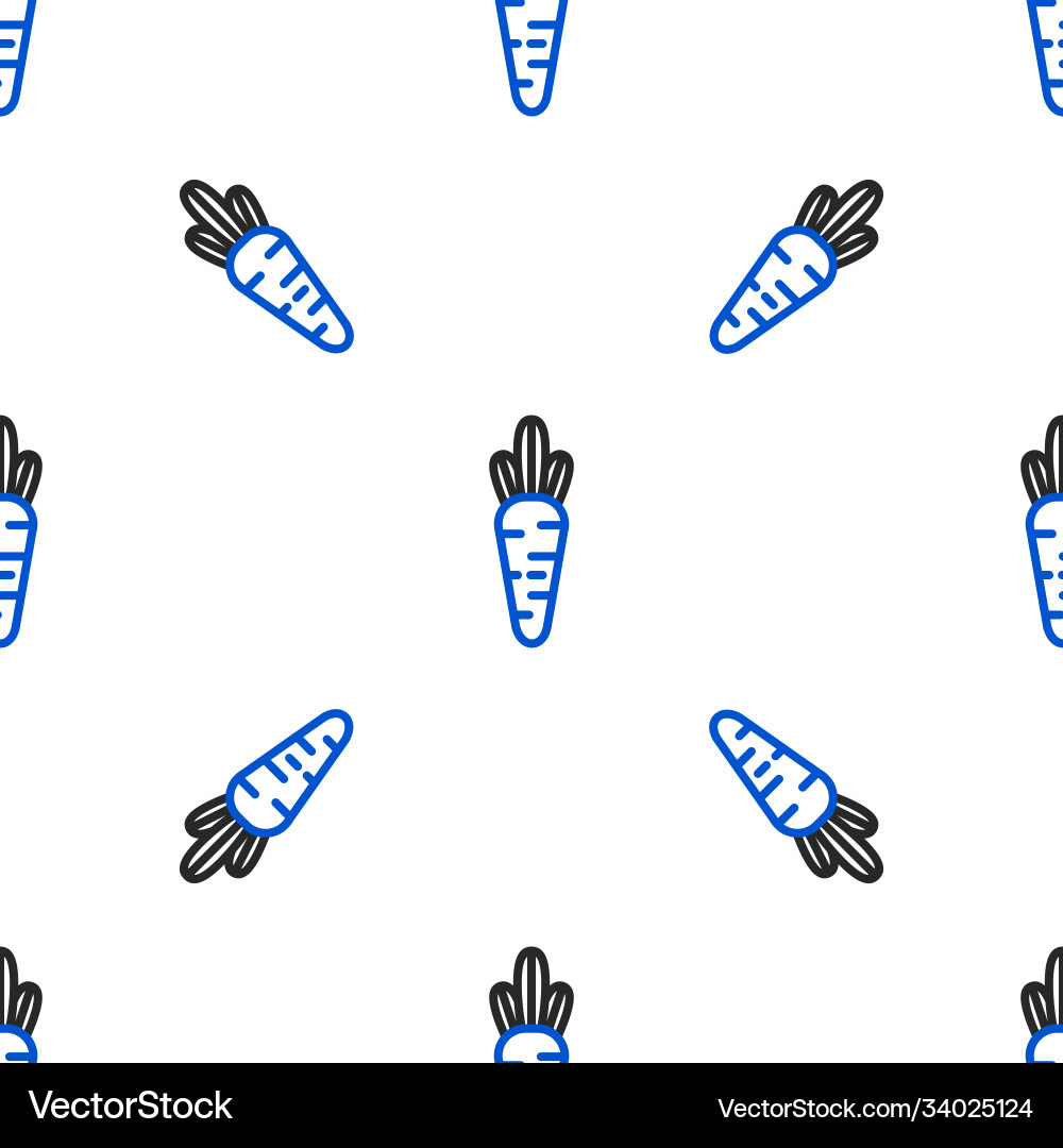 Line carrot icon isolated seamless pattern Line carrot icon isolated seamless pattern Vector Image