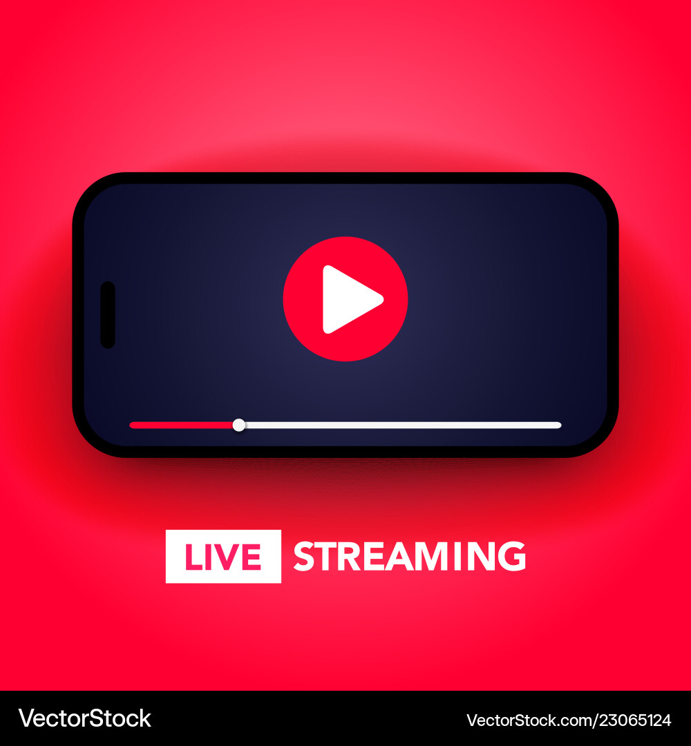 Live Stream Mobile Concept vector image