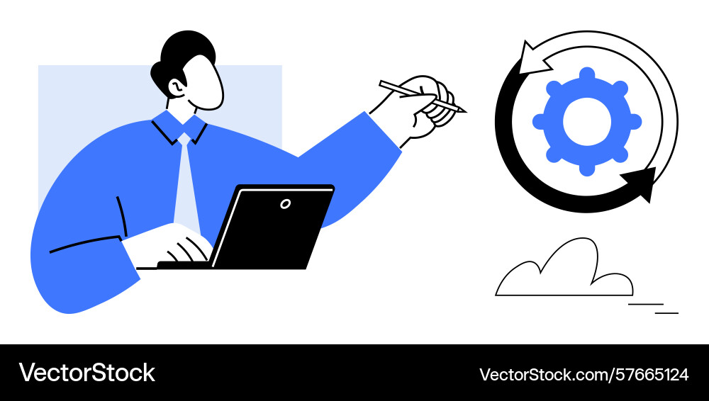 Professional planning and workflow optimization Professional planning and workflow optimization vector image