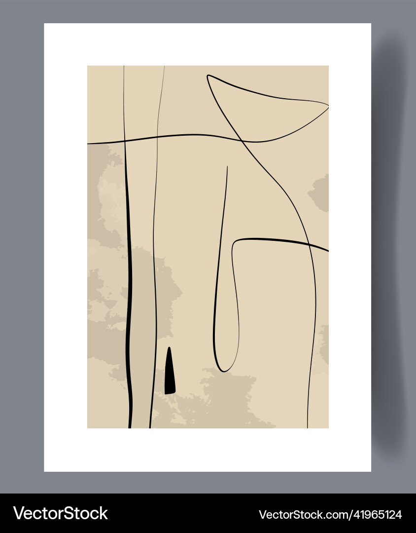 Scandinavian Abstract Print vector image