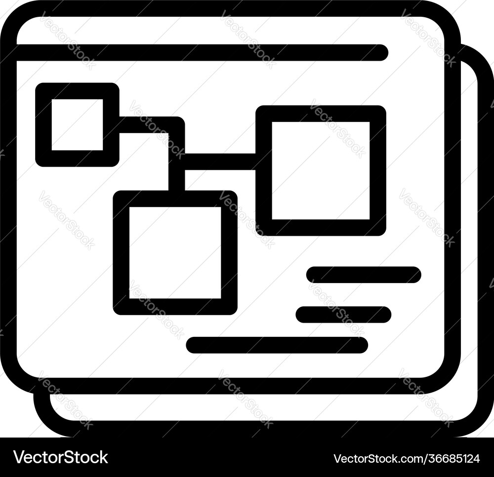 Scheme interface icon outline style Scheme interface icon outline style vector image