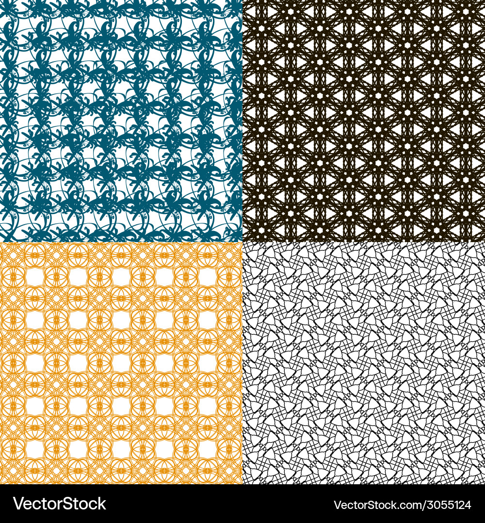 Set of geometric pattern in op art design Vector Image
