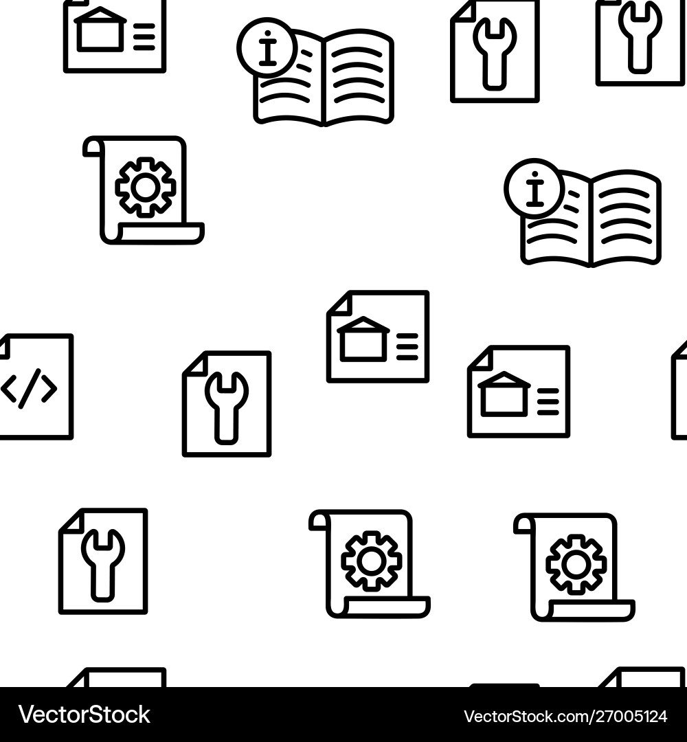 Technical documentation seamless pattern Technical documentation seamless pattern vector image