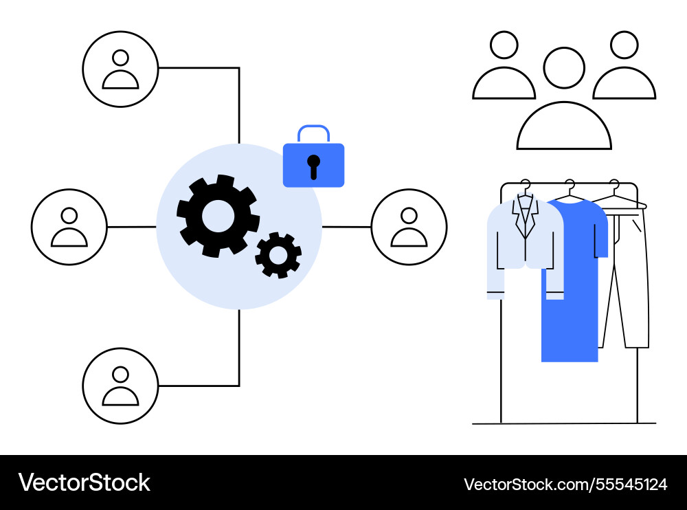 Visual representation of networking security Visual representation of networking security vector image