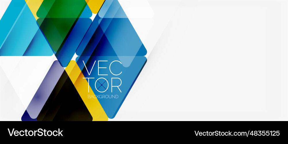 Abstract background color transparent triangles Vector Image