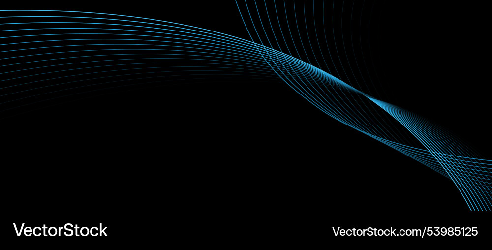 Abstract blue line curve overlap on black design Abstract blue line curve overlap on black design vector image