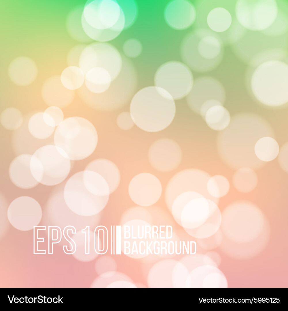 Bright background with bokeh effect Vector Image