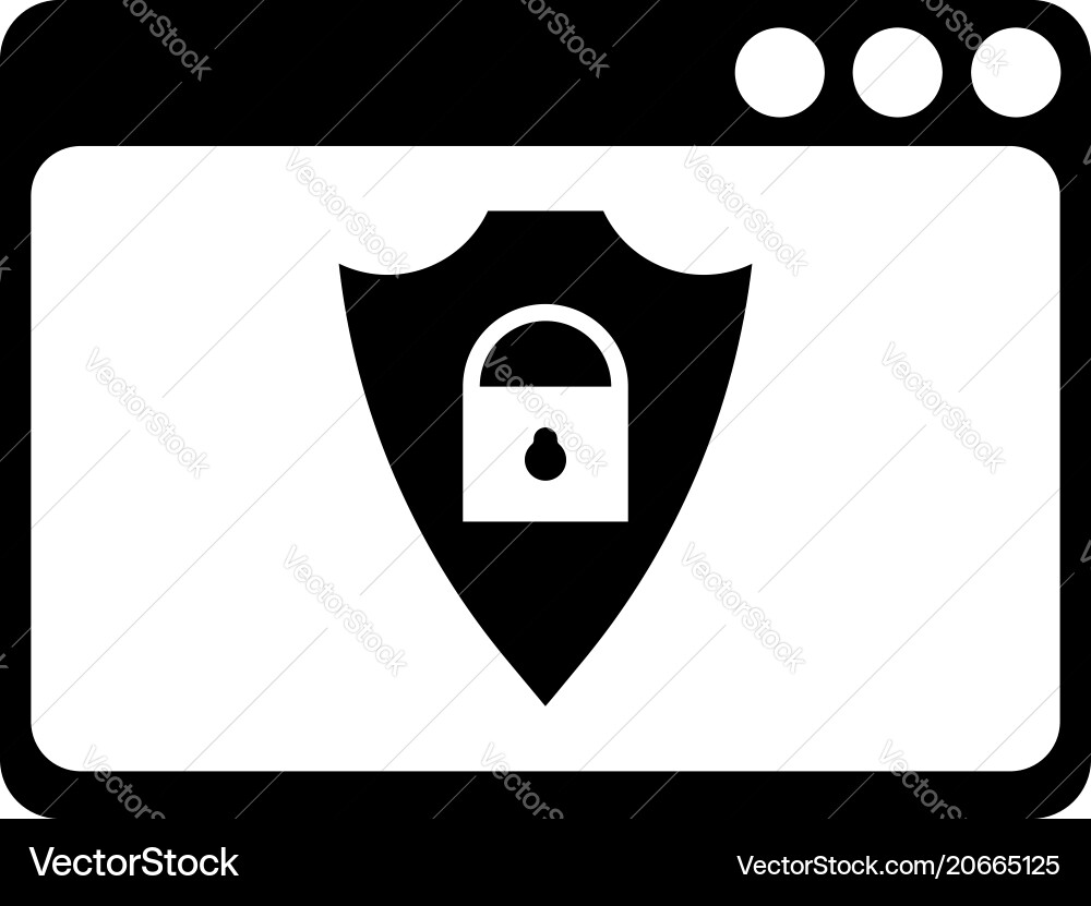 Browser security icon Vector Image