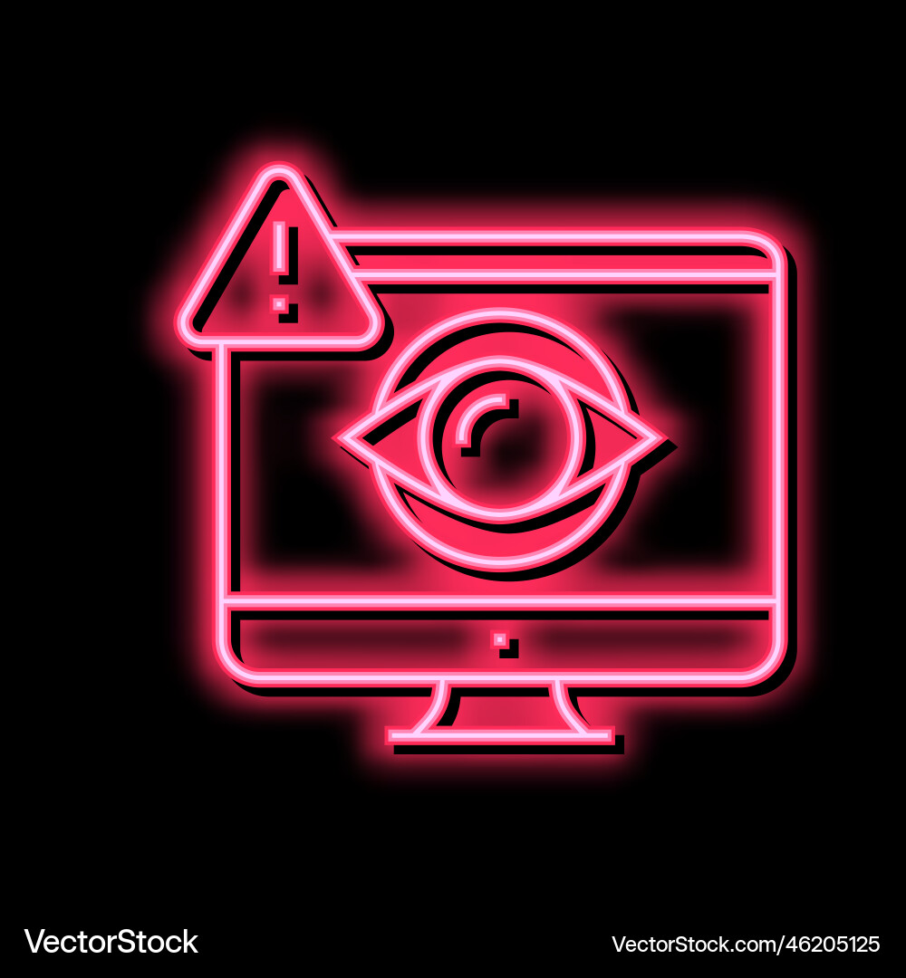 Computer user spy color icon Vector Image