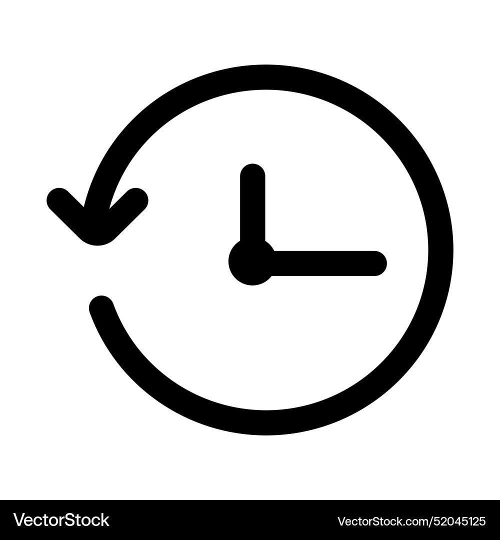 Counterclockwise rotation icon design in filled Vector Image