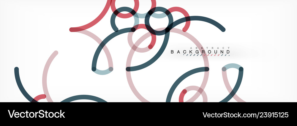 Curly wave lines abstract background design Vector Image