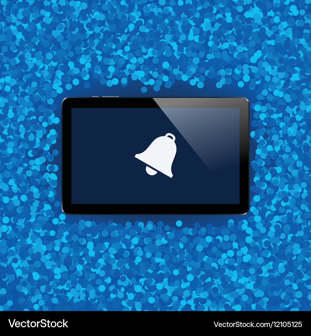 Digital tablet with shiny sensor screen electronic Vector Image