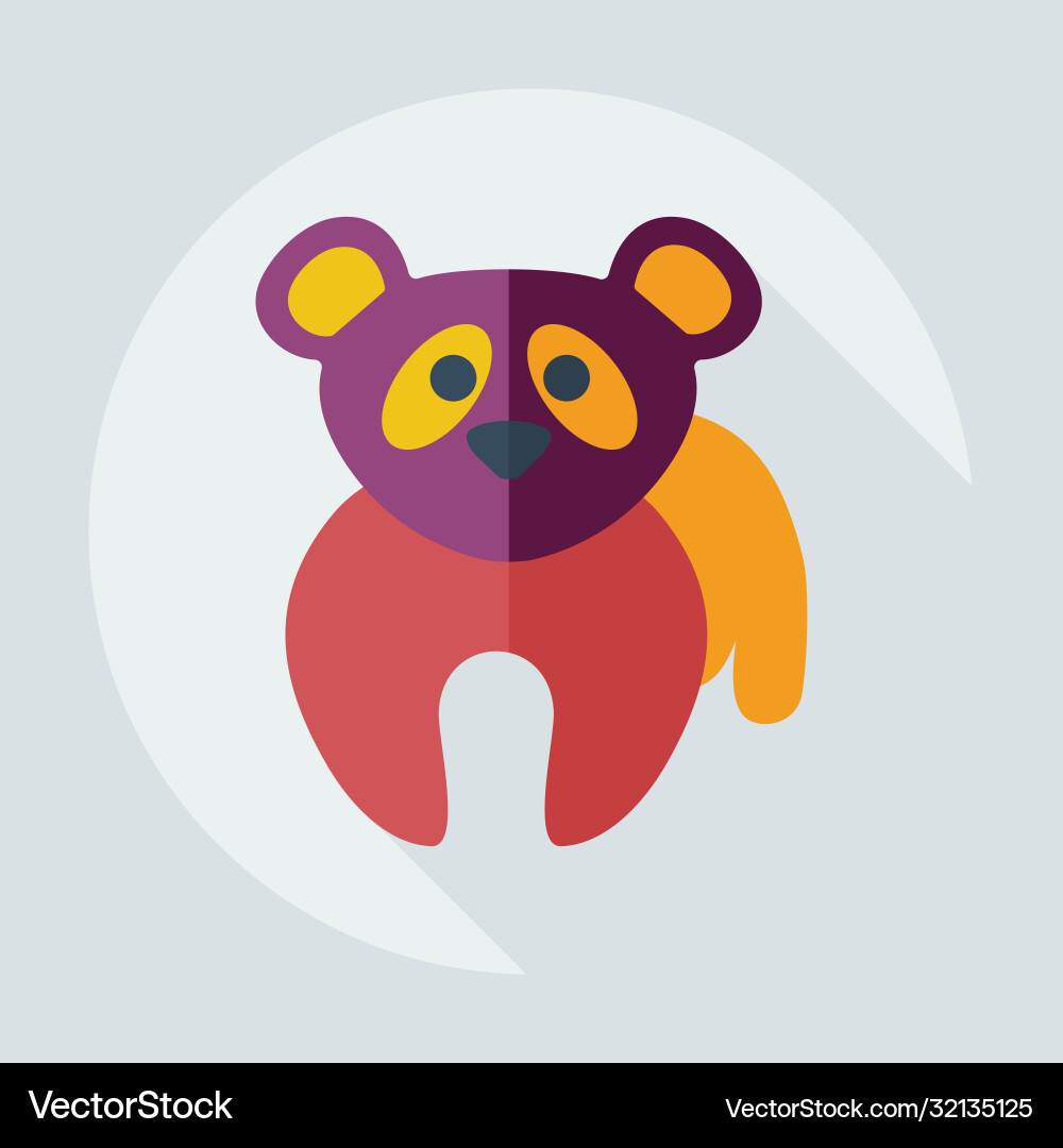 Flat modern design with shadow icons pandas Flat modern design with shadow icons pandas Vector Image