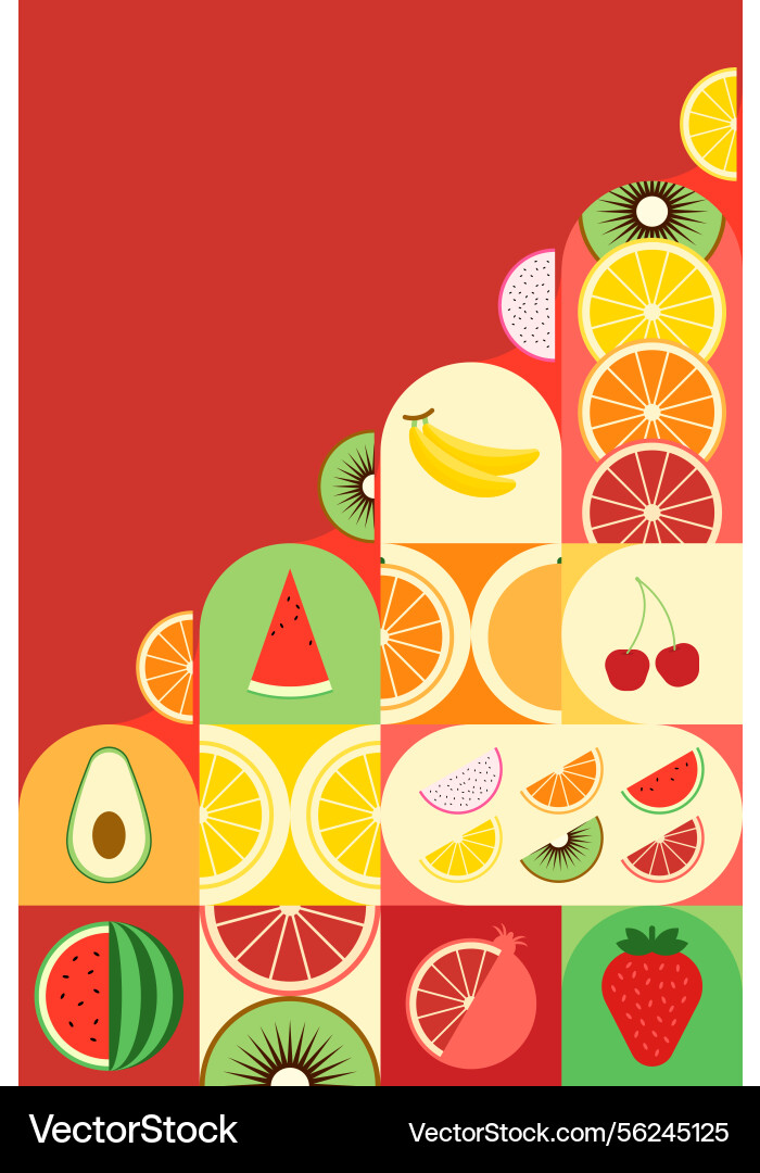 Fruit background pattern Fruit background pattern vector image