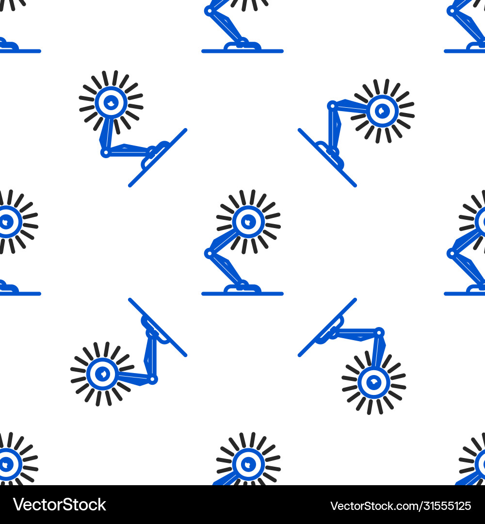Line table lamp icon isolated seamless pattern Vector Image