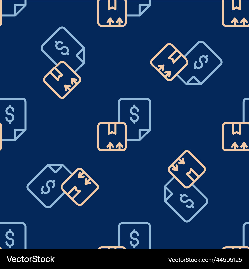 Line waybill icon isolated seamless pattern Line waybill icon isolated seamless pattern Vector Image