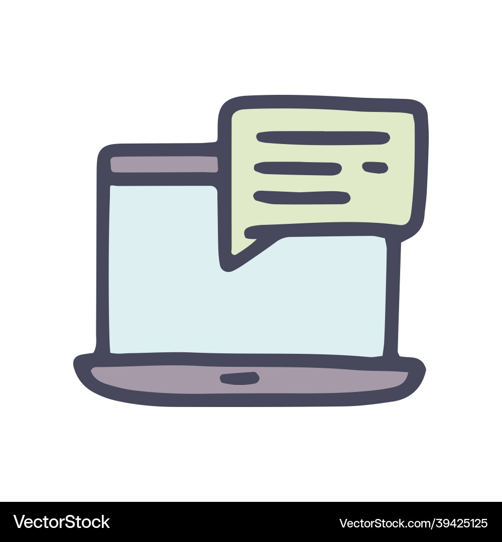 Messaging color doodle simple icon design Messaging color doodle simple icon design vector image