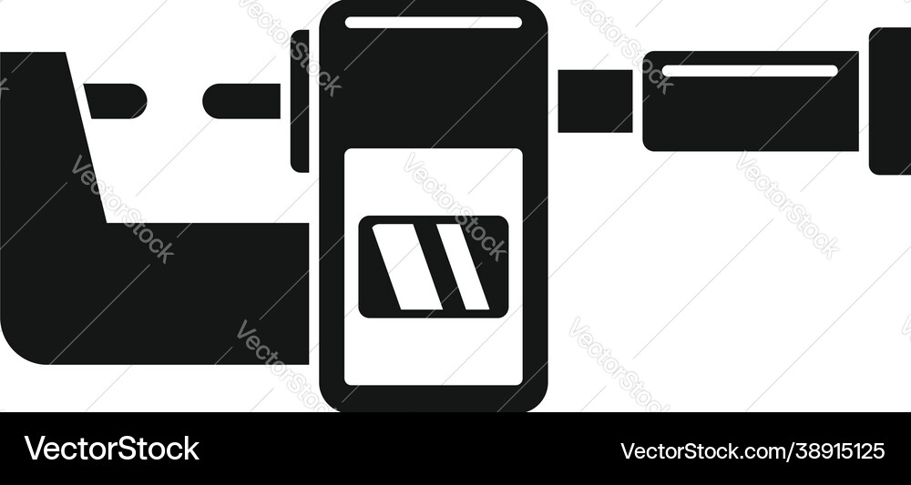 Micrometer design icon simple gauge Micrometer design icon simple gauge Vector Image