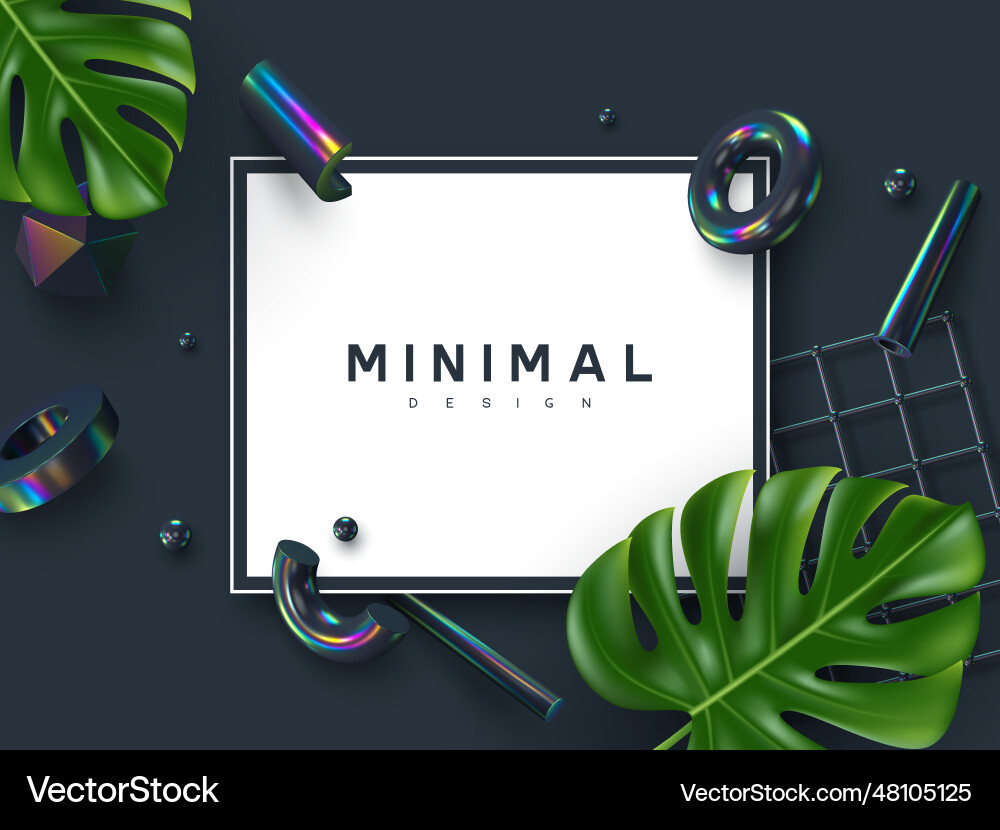 Minimal abstract summer design Vector Image