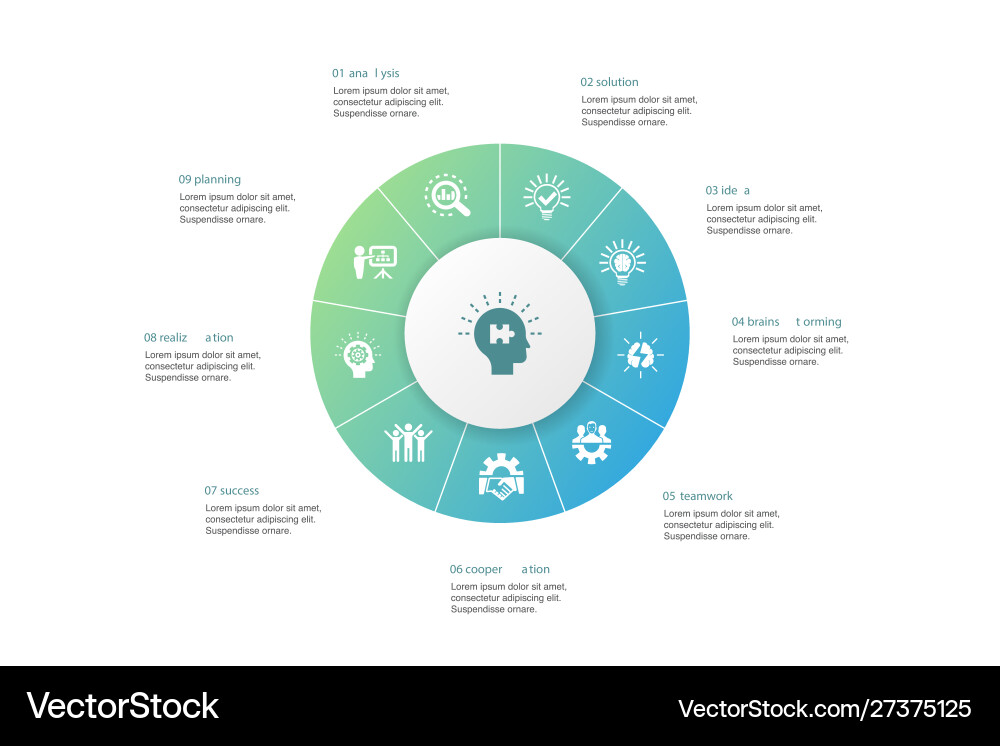 Problem Solving Steps Infographic vector image