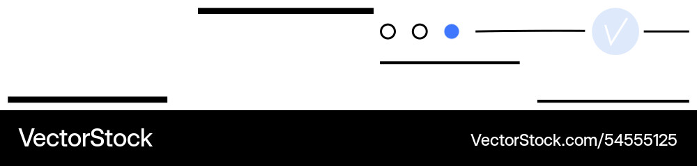 Progress status bar with check mark three steps Progress status bar with check mark three steps vector image