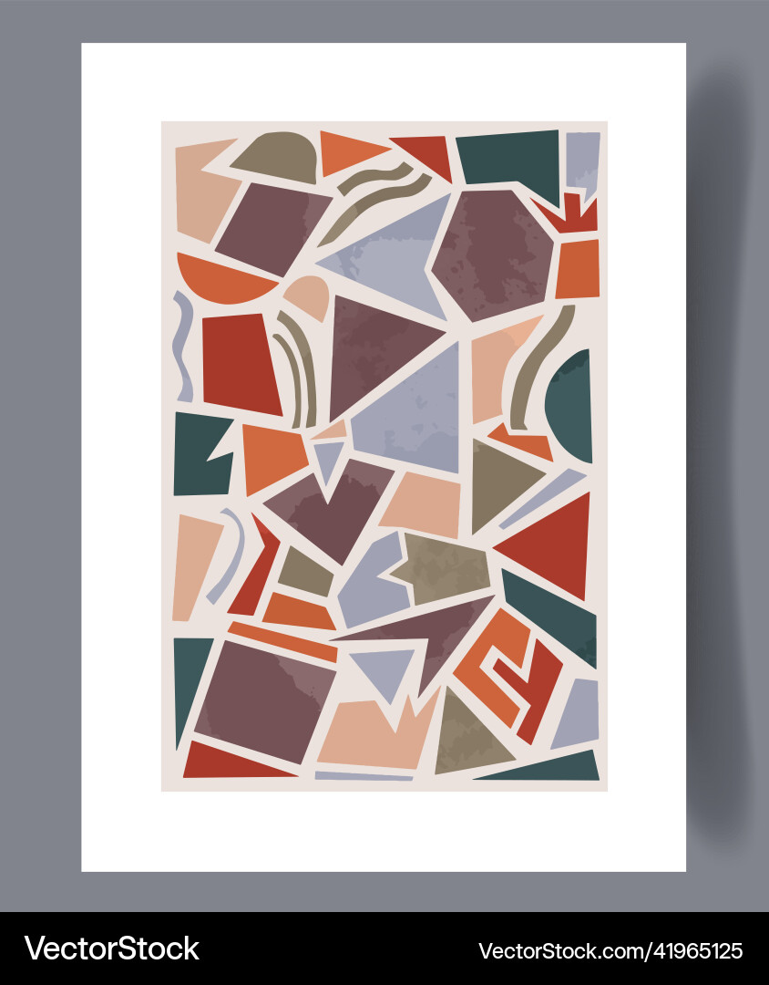 Scandinavian Abstract Print Set vector image
