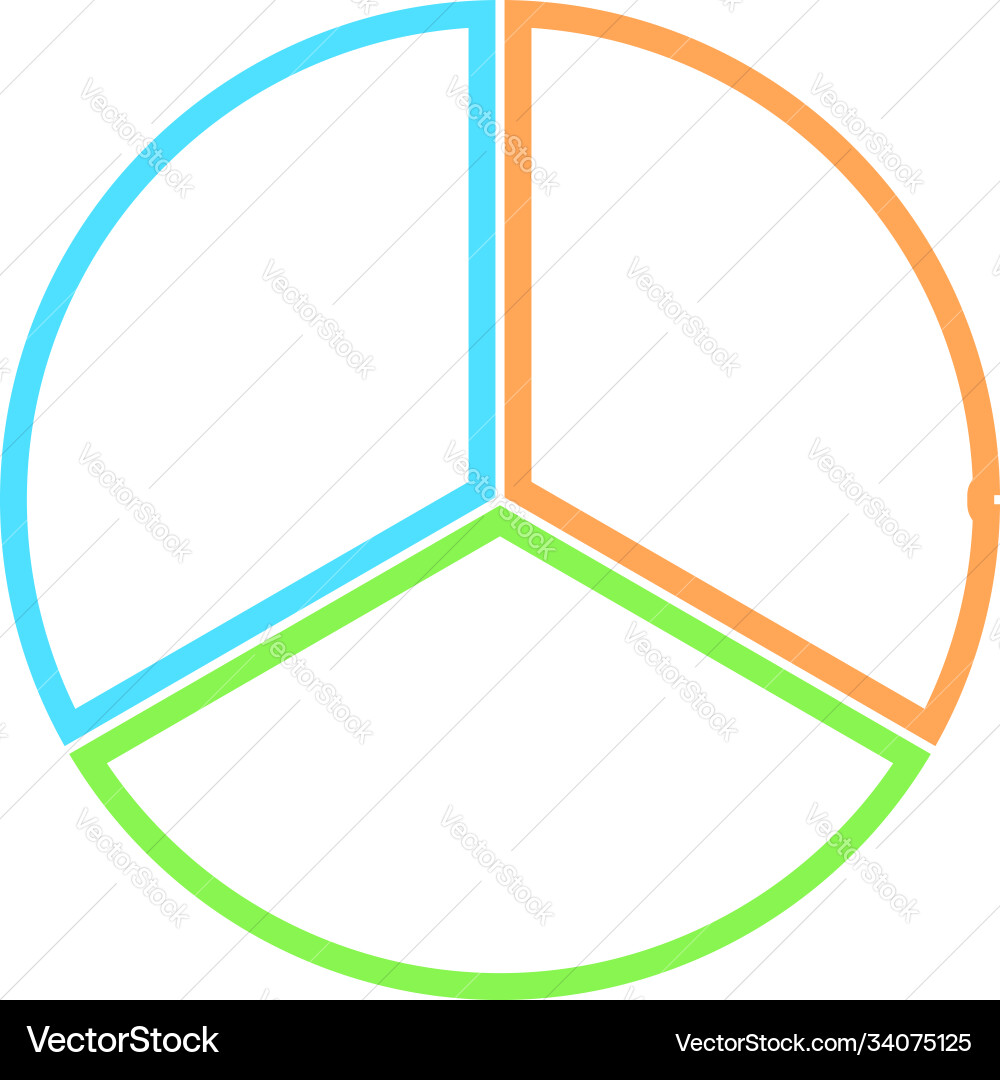Simple pie chart-graph and diagram circle Vector Image