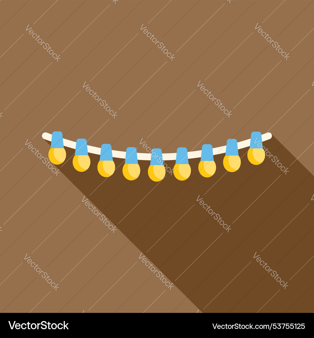 String lights hanging on a cable creating String lights hanging on a cable creating vector image