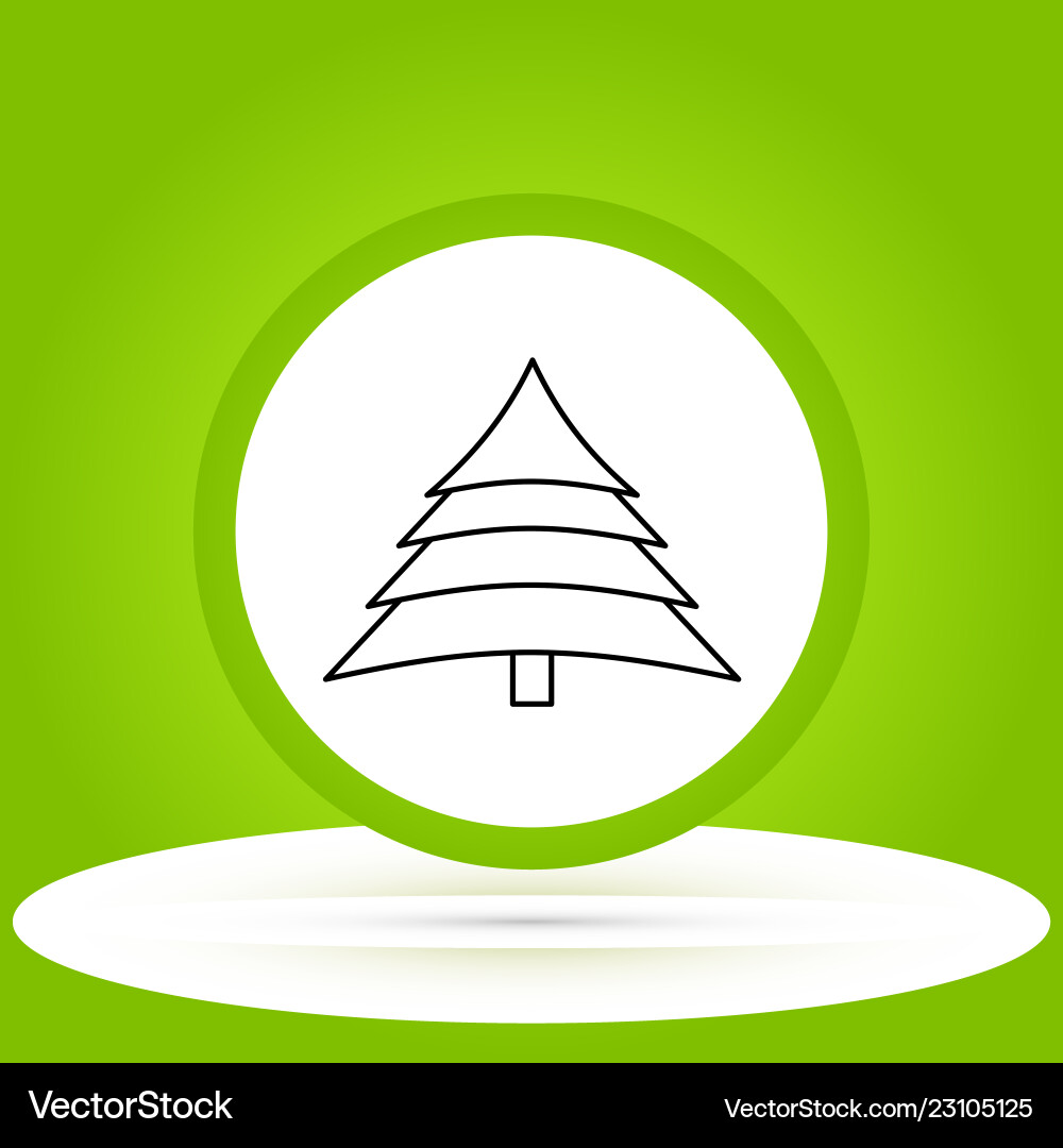 Tree icon in creative design with elements Vector Image