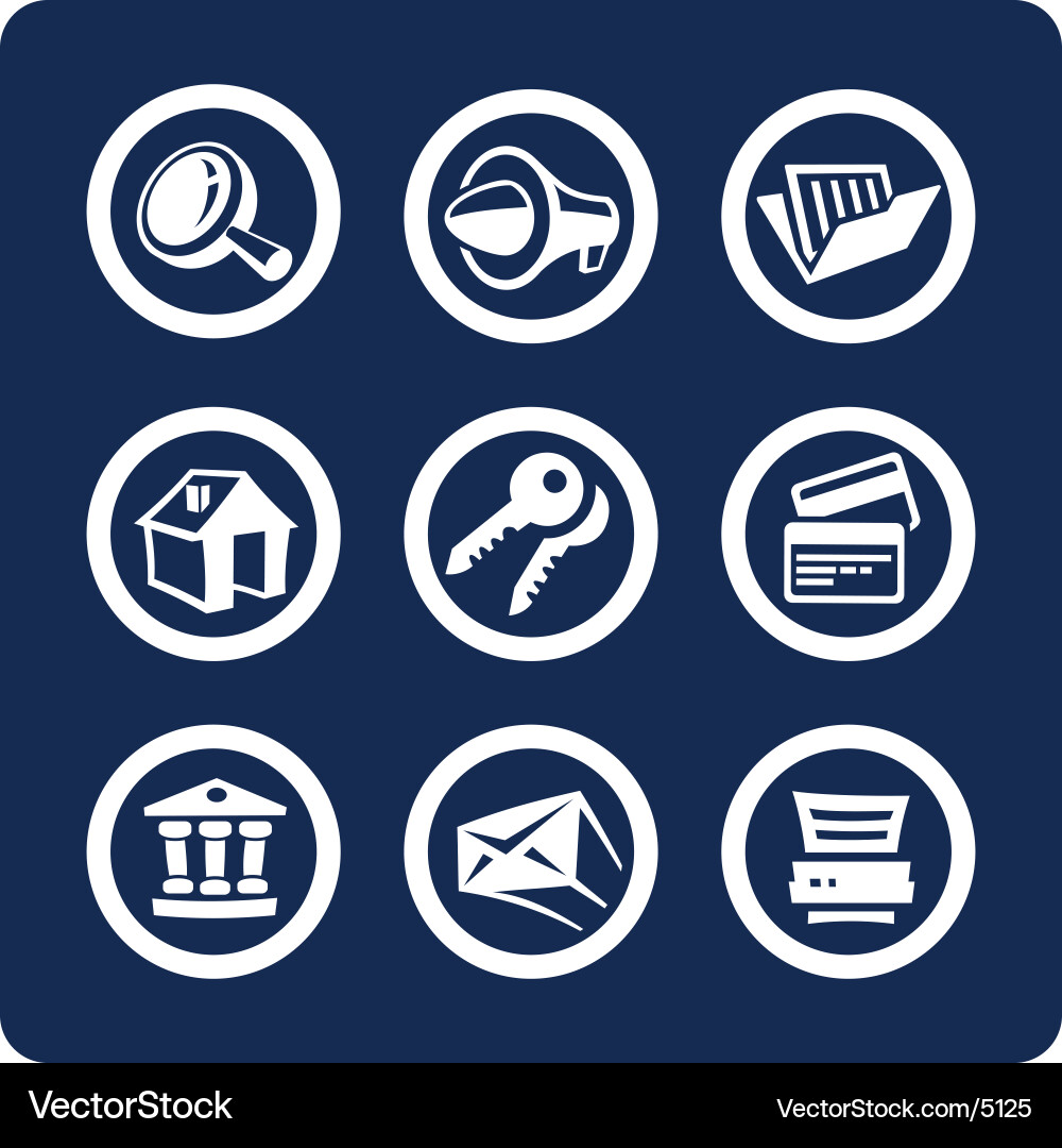 Website & Internet Icons vector image