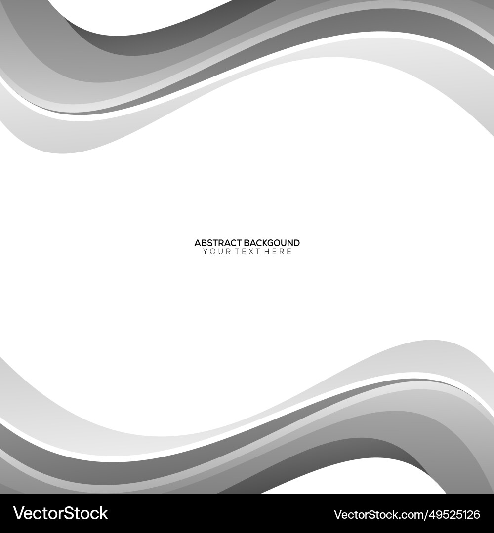 Abstract background with gray smooth color wave Abstract background with gray smooth color wave Vector Image