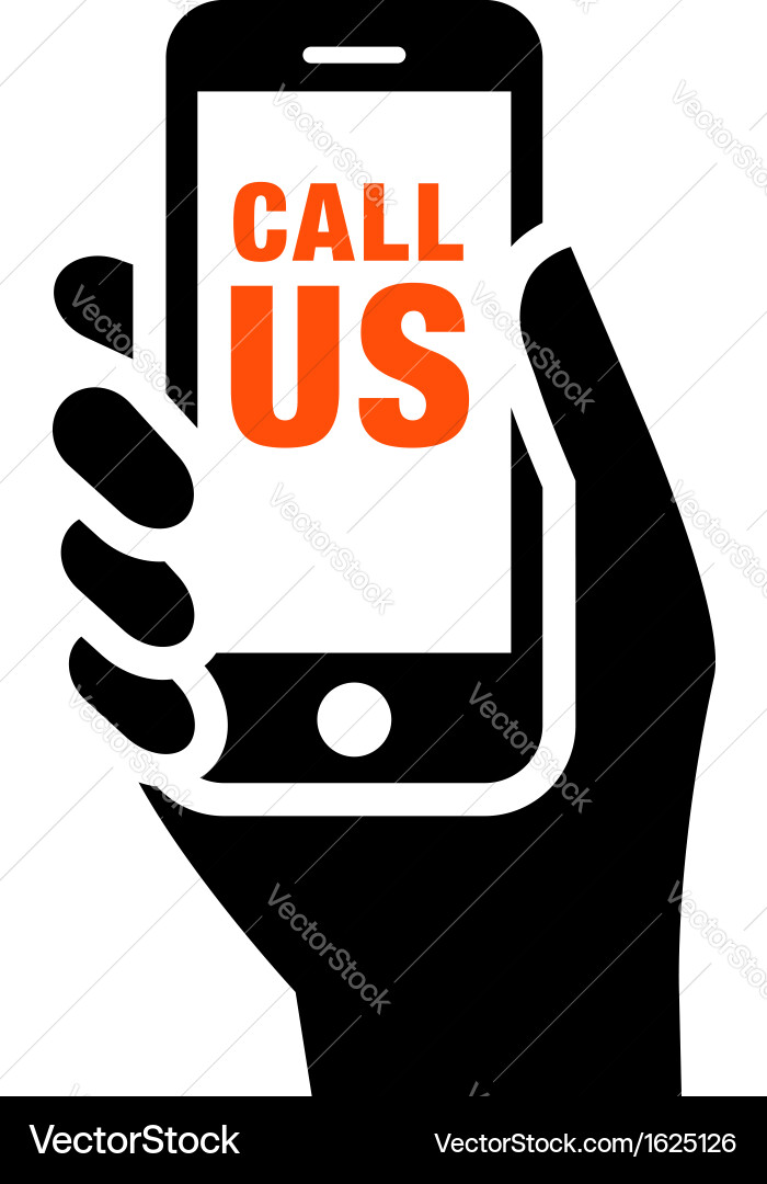 Call Us Mobile Phone Royalty Free Vector Image
