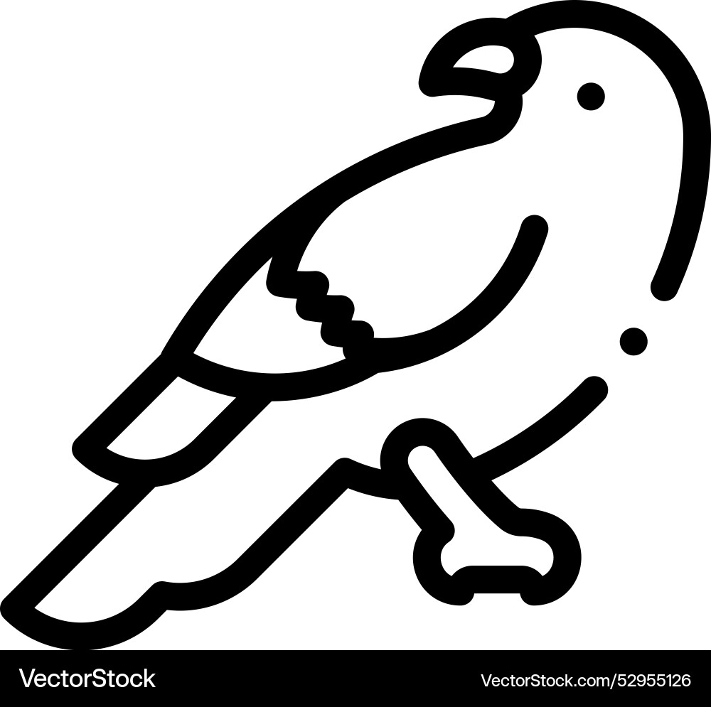 Crow icon thin linear style design isolated Crow icon thin linear style design isolated vector image
