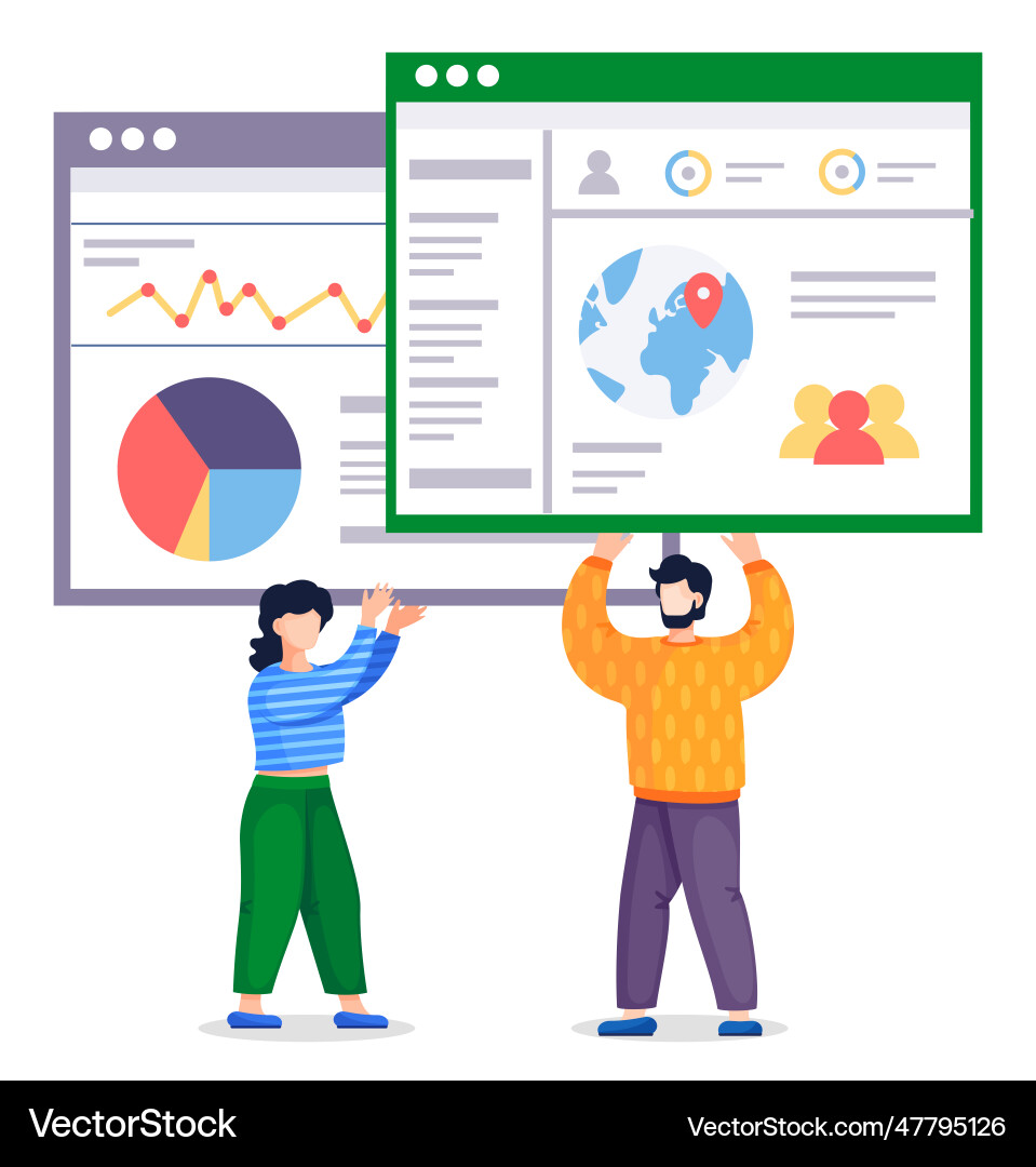 Isolated man and woman programmer or coder Isolated man and woman programmer or coder Vector Image