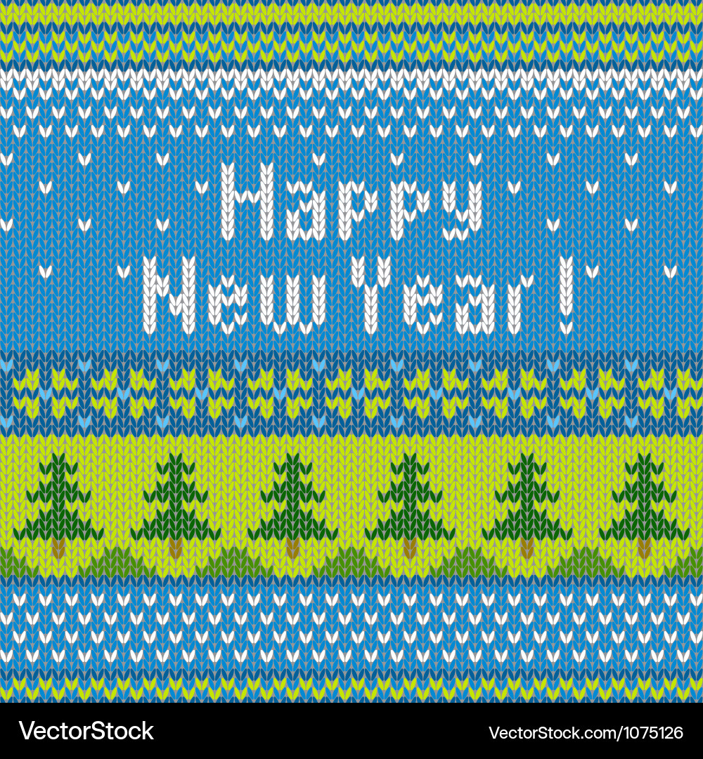 Knitted Snowflake Pattern vector image