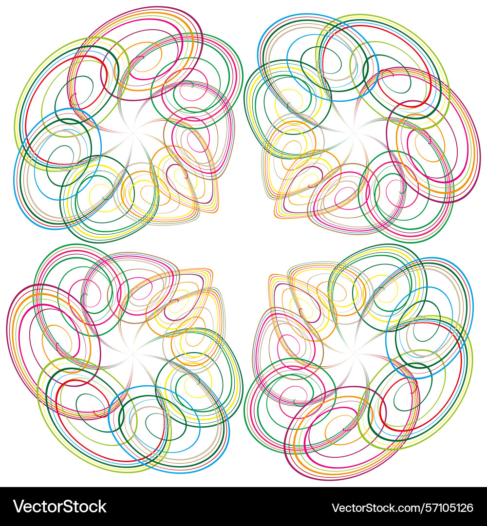 Looping color rings abstract shape circular Looping color rings abstract shape circular vector image