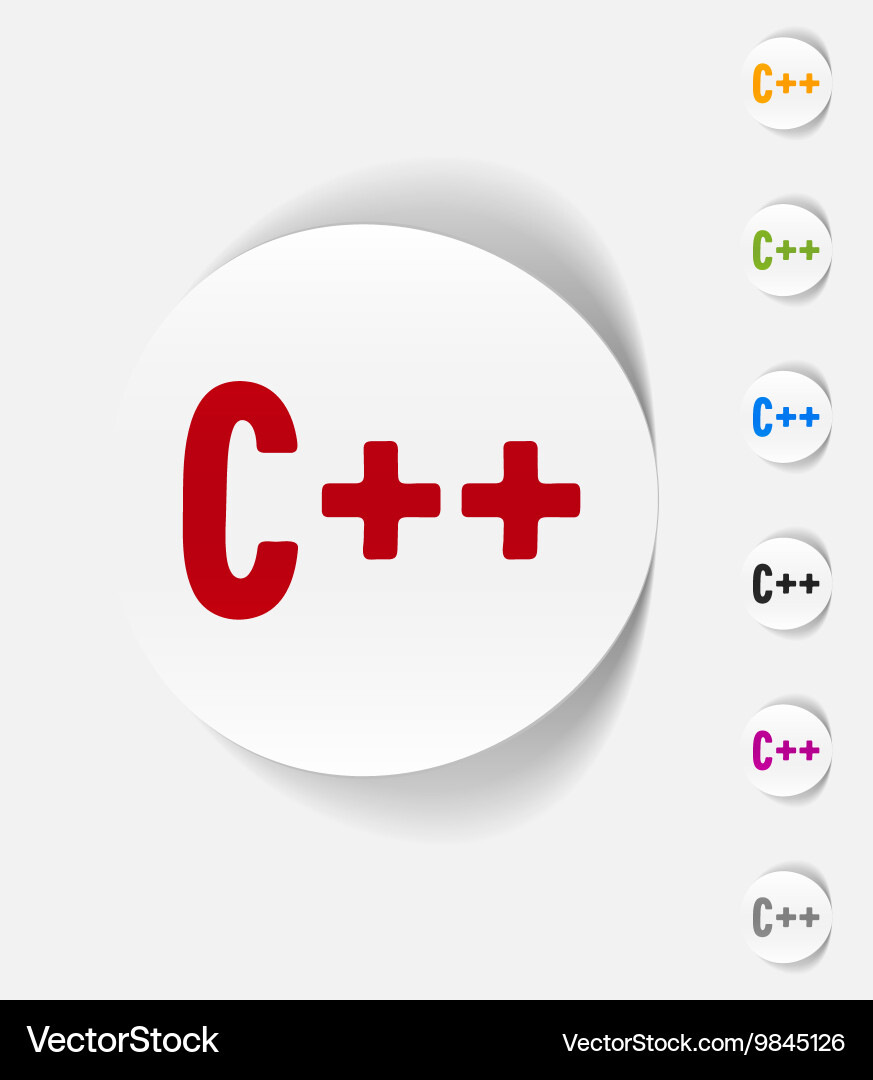 Realistic design element c vector image