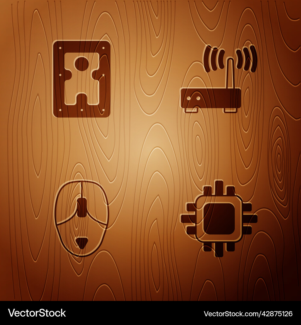 Set processor with cpu hard disk drive hdd Set processor with cpu hard disk drive hdd Vector Image