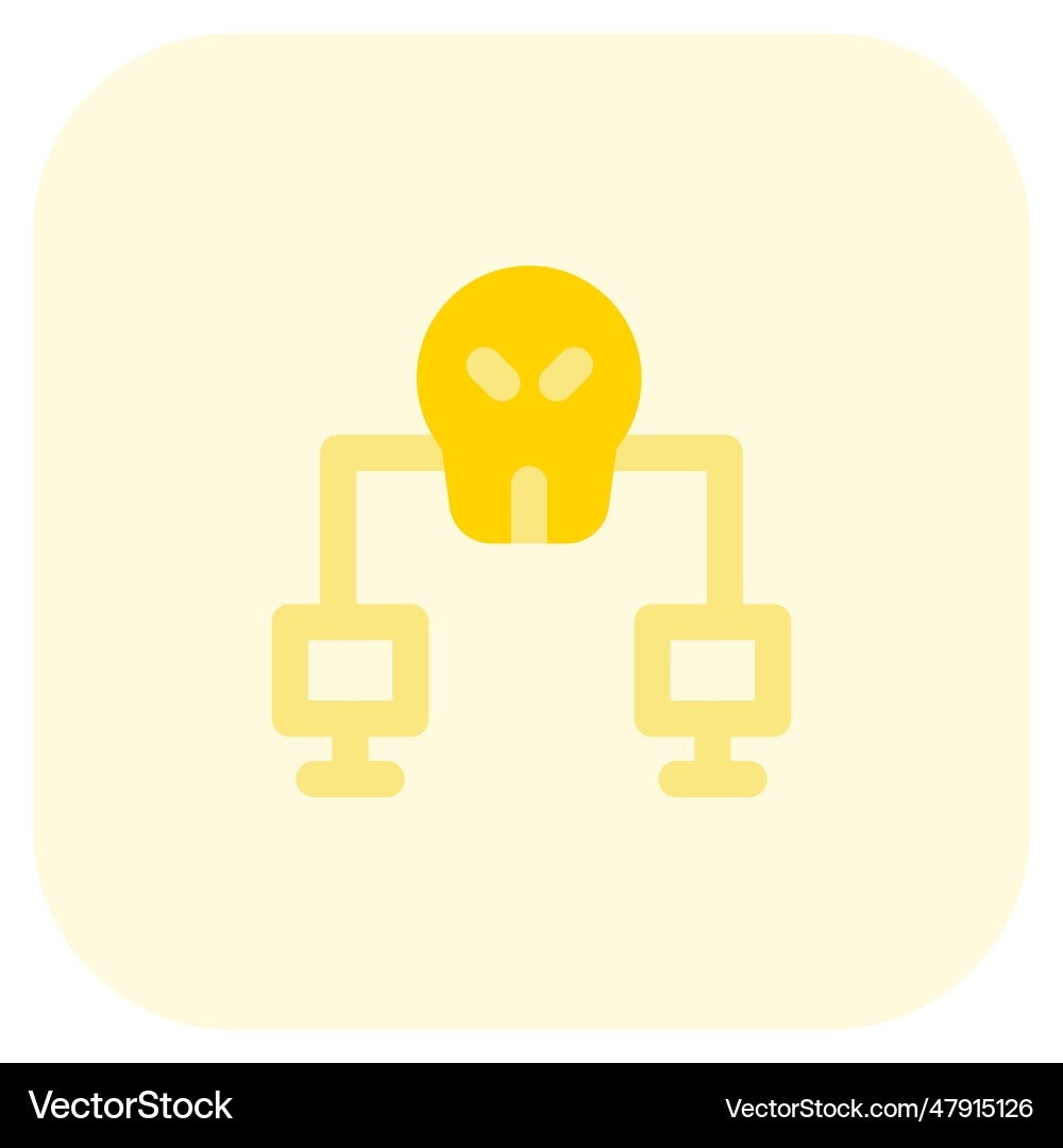 Skull a malware used for hacking networks Vector Image
