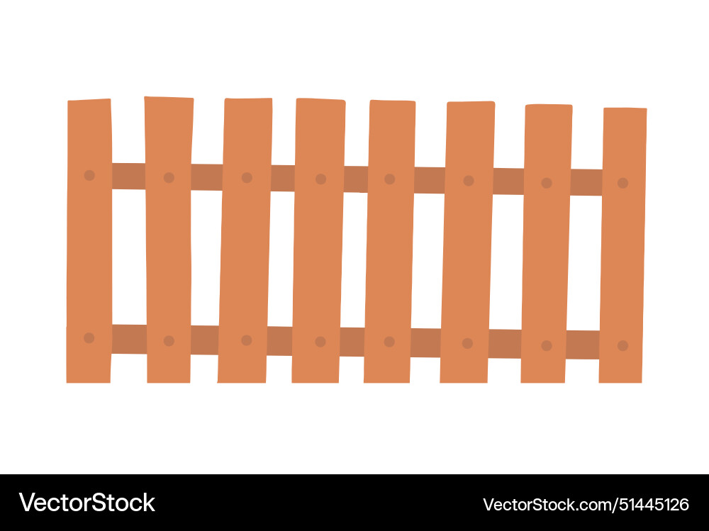 Wooden fence on a white background Royalty Free Vector Image