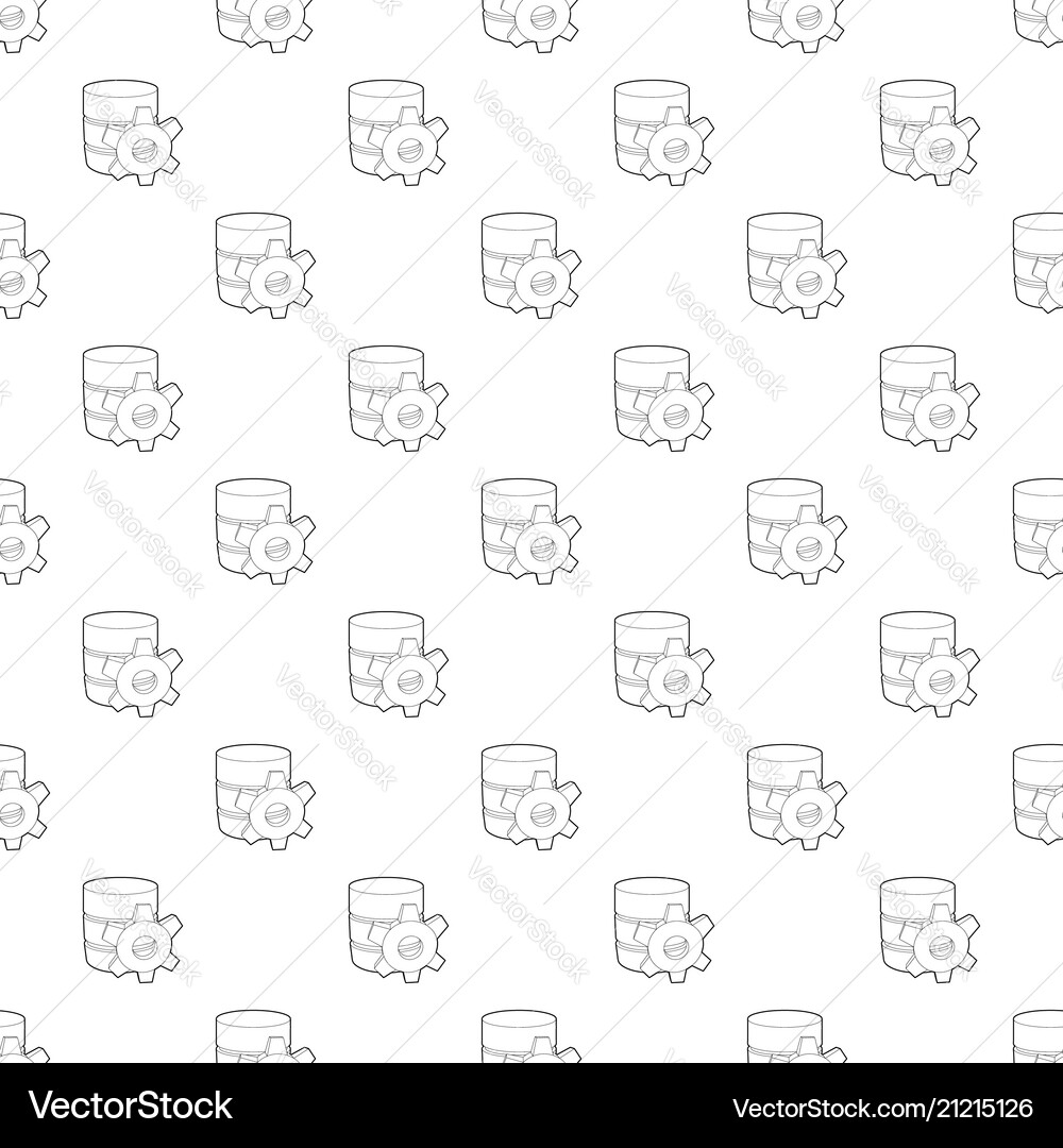 Working database icon outline style vector image