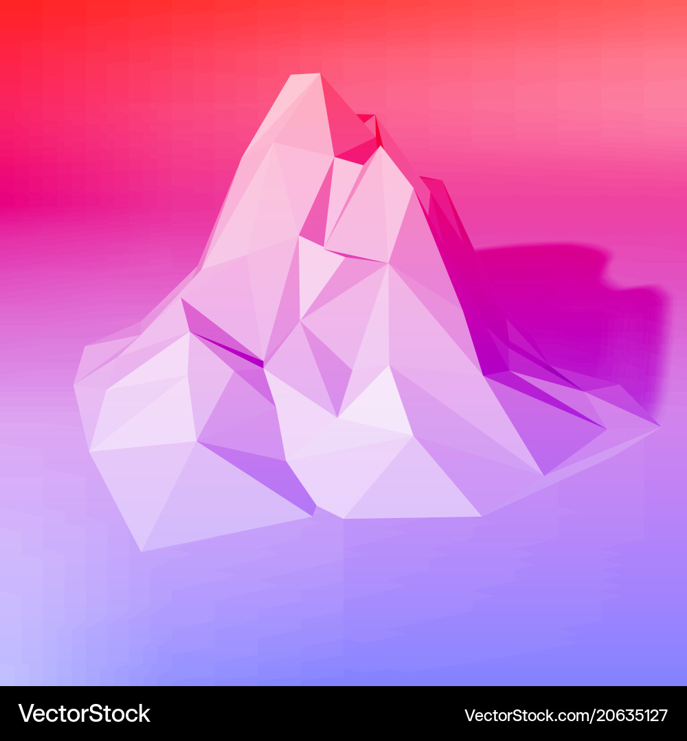 Abstract Low-Poly Gradient Vector Image