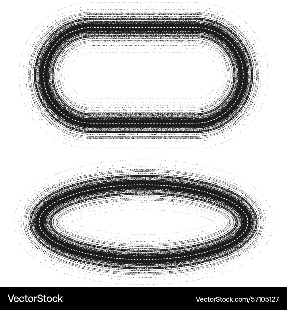 Circular track loop smooth gray curve racing Vector Image
