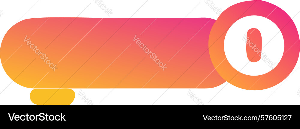 Gradient notification zero count interface vector image